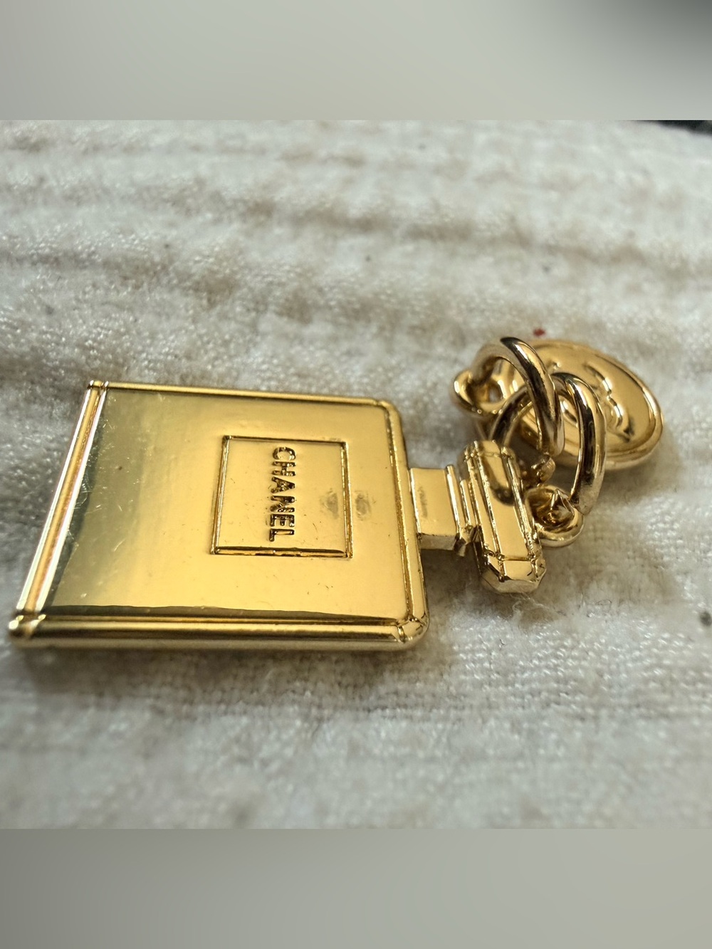 Gold Perfume Bottle Pendant Charm - Picture 3 of 6